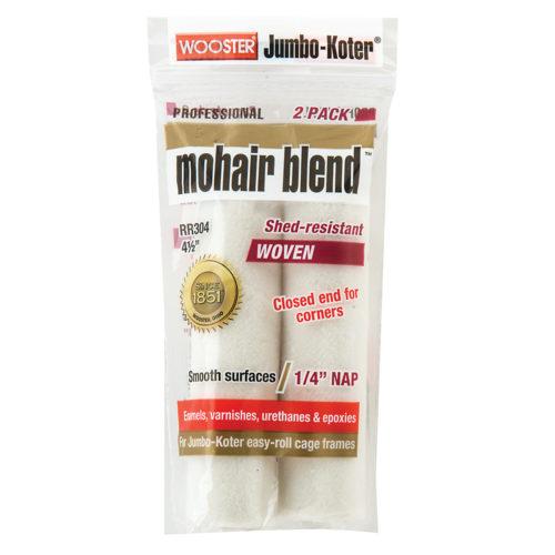 Wooster Mohair Blend Mohair Blend 1/4 in. x 4-1/2 in. W Paint Roller Cover 2 pk